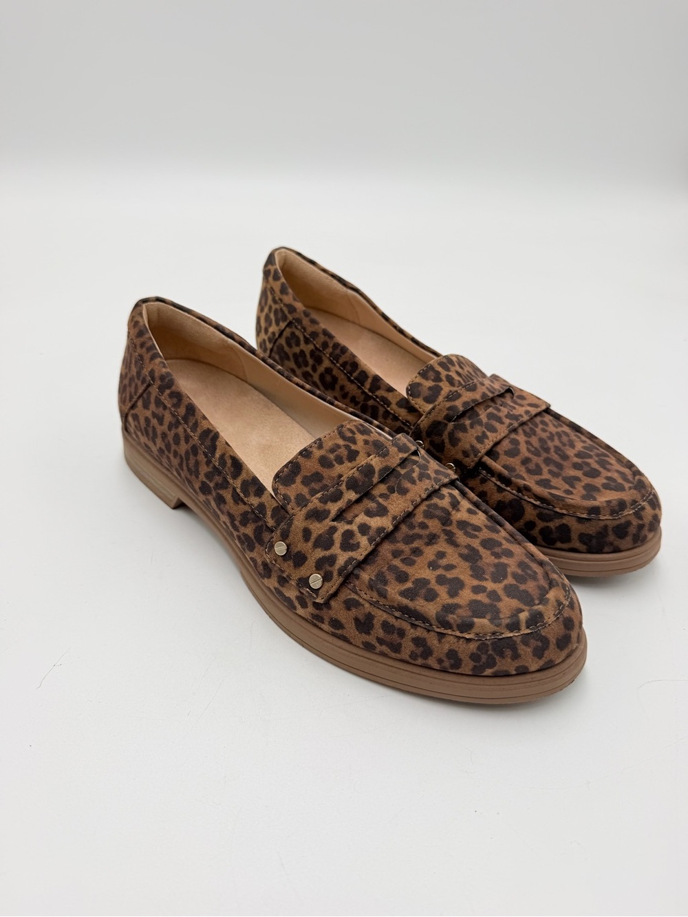 Dr. Scholl’s Hello Penny Loafers Leopard Print Slip On Comfort Shoes 9.5M